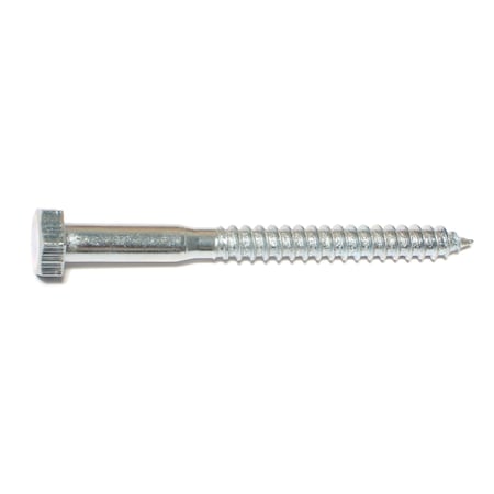 Midwest Fastener Lag Screw, 5/16 in, 3-1/2 in, Steel, Zinc Plated Hex Hex Drive, 50 PK 01305